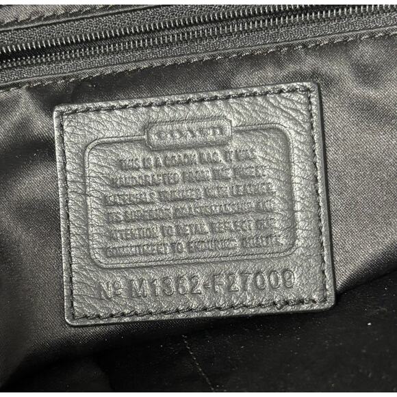 Coach Taylor Black Tan Zebra Print Canvas Satchel Purse F27009 #63833 - Picture 11 of 11